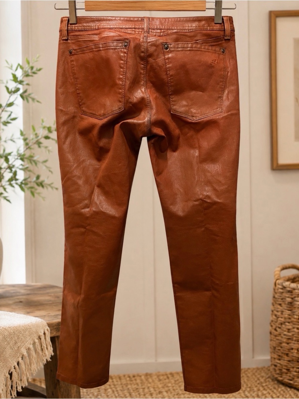 DL1961 brown 29X28 1/2  NWT skinny Emma waxed jeans